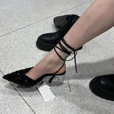 LBSFY  - 2024 Summer Ankle Cross Strap Women Sandals Fashion Elegant High Heel Shoes Outdoor Party Dress Bling Women's Sandalias